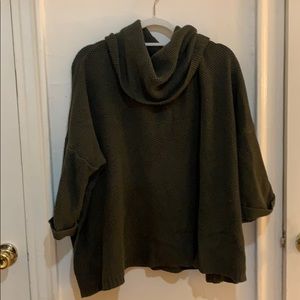 Green Express Cowl Neck Sweater